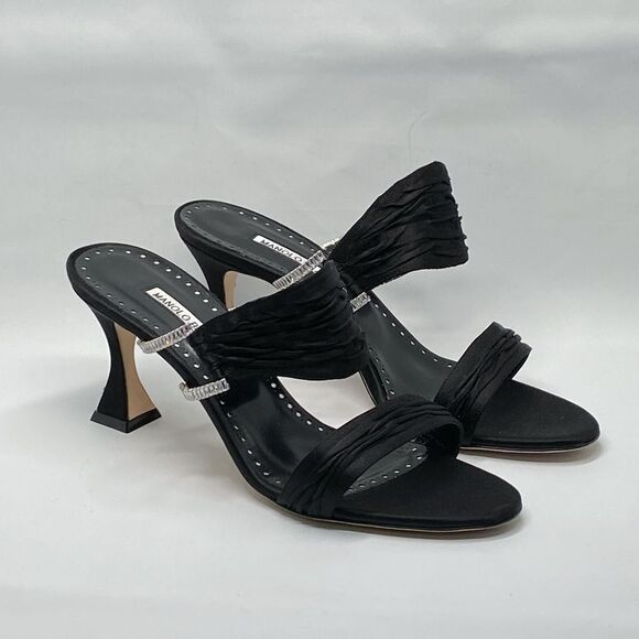 Manolo Blahnik Chinap 70MM Crystal Buckle Sandals size 41 - Picture 4 of 13